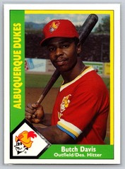 1990 CMC Butch Davis #424 Albuquerque Dukes PCL Outfield Minor League Card