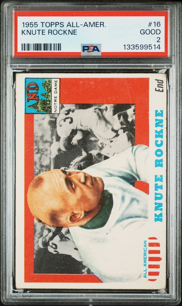 1955 Topps All-American Knute Rockne PSA 2 GD HOF #16 Football Card