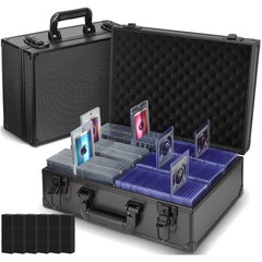 Stylish Aluminum Top Loader Storage Box with Key Lock – Organize 600+ Cards