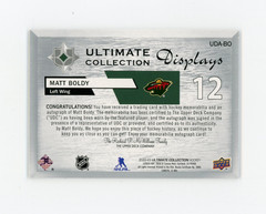 MATT BOLDY 2022-23 Ultimate Collection Displays Jersey Patch Auto Rc #7/99 WILD