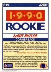1990 Score #619 LeRoy Butler Rookie (AE)
