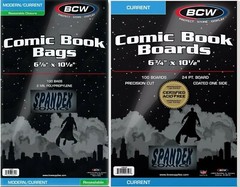 600 BCW Current Modern Resealable Comic Bags 2 MIL & Boards 6 3/4″ 200 Combo