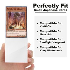 200 Pack White Card Sleeves 62x89mm for Yu-Gi-Oh, Perfect for Photocard