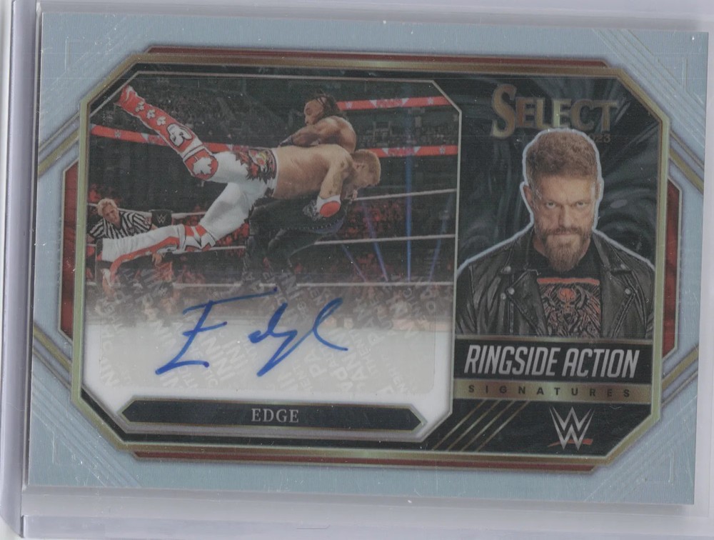 2023 Panini Select WWE Ringside Action Edge #RA-EGE Autograph Silver