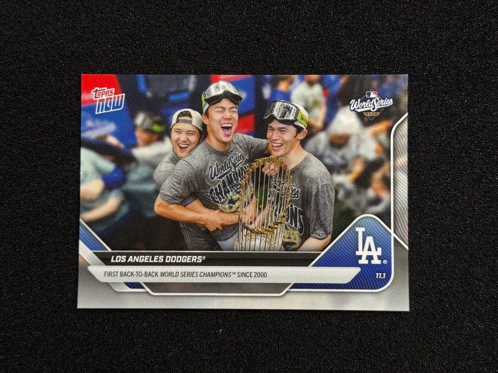 2025 Topps Now #929SP World Series Shohei Ohtani Roki Yamamoto SP Variation Foil