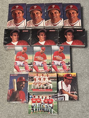 Collection of 98 Philadelphia Phillies Team Issued Card Sets (see list below)
