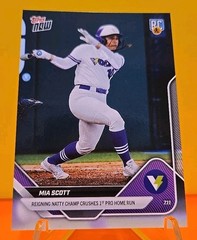2025 AUSL Topps NOW Mia Scott RC #17 “1st Pro Home Run” Volts Rookie