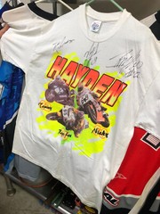 Very Rare Hayden Brothers Signed Shirt L Nicky Hayden Tommy Hayden Roger Hayden
