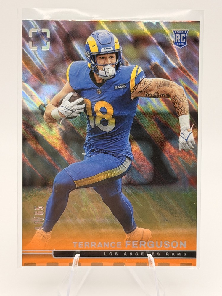 Terrance Ferguson 2025 Panini Photogenic Orange #155 SN, Rookie Los Angeles Rams