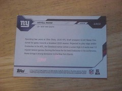 Arvell Reese 2026 Topps Now Rookie Card #AREE 1st Topps Now FREE SHIPPING