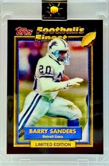Barry Sanders RARE SSP GOLD FOIL CHROME INVESTMENT CARD PANINI LIONS MVP MINT