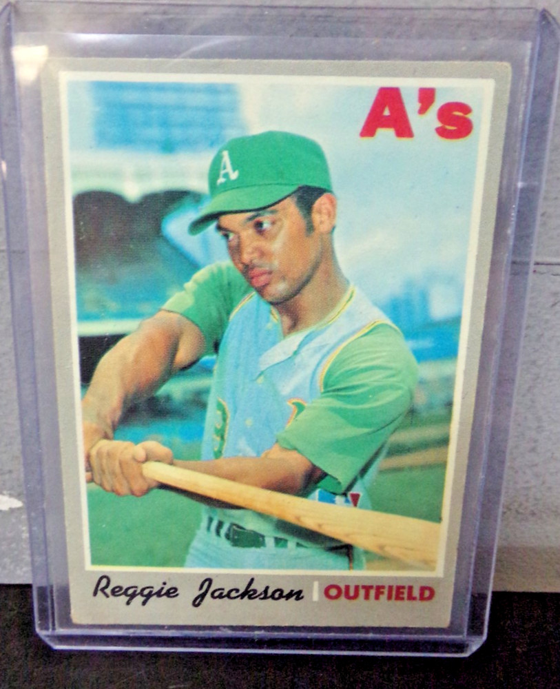 1970 TOPPS #140 REGGIE JACKSON IN VG CONDITION – OAKLAND A’s