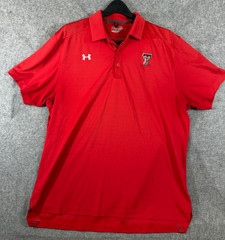 Texas Tech Red Raiders Under Armour Golf Polo Shirt Mens XL Red NCAA Performance