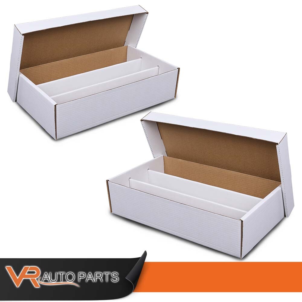 2 PACK 3000 Count 3 Row Super Shoe Cardboard Trading/Gaming Card Storage Boxes