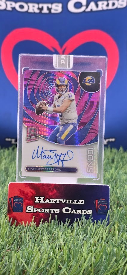 2023 Panini Spectra Matthew Stafford 2023 Spectra Icons Auto 1/1 White Box MVP
