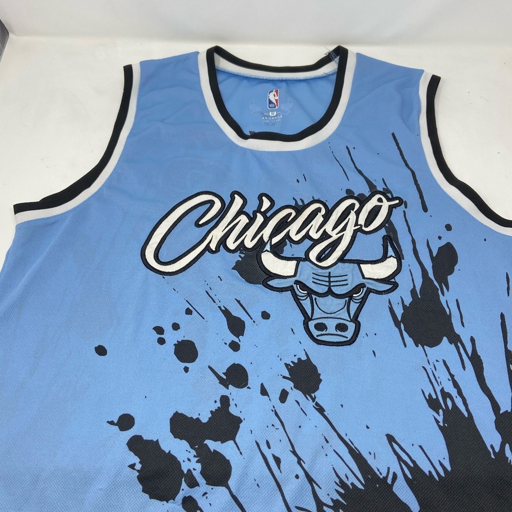 UNK Chicago Bulls Splatter Tank Jersey Blue Men’s XXL
