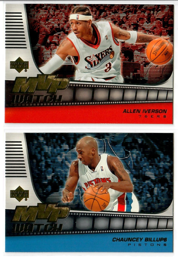 2 card lot – 2006-07 UD Basketball – MVP Watch – Gold – Iverson & Bosh B079