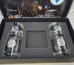 Pittsburgh Steelers Metal Insignia Wine & Bourbon Glass Sets