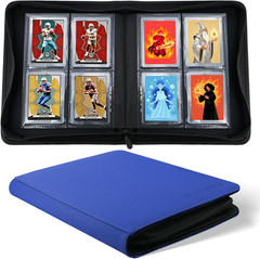 Top Loader Binder, 4 Pocket Trading Card Binder for 3″x4″ Rigid Cards, 128 Po…