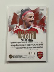 2025-26 Futera Club FX Arsenal Maestro Gold #38 Chloe Kelly 12/19