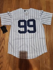 NWT youth customized jersey yankees @99 aaron judge S-XL white no name stitched