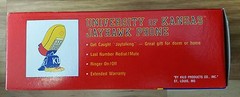 University of Kansas – Jayhawk Push Button Phone Desk Top – Vintage KU In Box