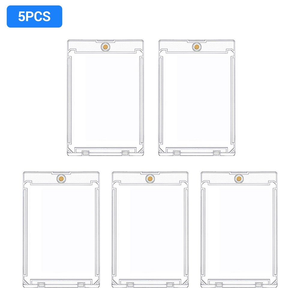 5PACK 100PT Magnetic Card Holders UV Protection for Sport Football Trading Cards