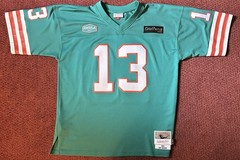 Dan Marino Authentic Throwback Jersey/Mitchell Ness/XL With Stitched Patches/New