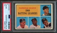 1961 Topps #41 NL Batting Leaders Clemente/Mays PSA 8