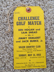 CHALLENGE GOLF MATCH-BEN HOGAN & SAM SNEAD vs JIMMY DEMARET & JACK BURKE 1953